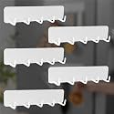 JD FRESH ABS Plastic Magnetic Hook/Kitchen Accessories Items Organizer/Wall Hooks Without Drill/Hook Rail Bar for Clothes/Refrigerator/Kitchen/Adhesive &amp; Magnetic Wall Mount (Pack of 5, White)