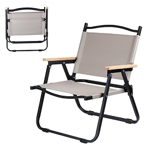 jd fresh alloy steel large foldable chair for travelling amp campingportable folding director chair with wooden handlelightweight and easy to carry outdoor chair for garden lawn