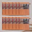 JD FRESH 12 Pcs Non-Woven Saree Covers/Storage Bags with Zip Cover/Wardrobe-Cupboard Organizer/Space Saving Transparent Bag/Saree Organizer for Travelling(12 X 14 Inch/Orange)