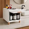 JD FRESH Plastic 1 Tier Foldable Organizer for Clothes/Modular Kitchen Storage Rack/Multipurpose Wardrobe for Cloth/Space Saving Closet for Bedroom/Stackable Cabinet/Almirah for Living Room (White)