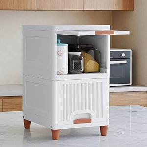jd fresh plastic 2 tier foldable organizer for clothesmodular kitchen storage rackmultipurpose wardrobe for clothspace saving closet for bedroomstackable cabinetalmirah for living room white