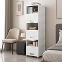 JD FRESH Plastic 6 Tier Foldable Organizer for Clothes/Modular Kitchen Storage Rack/Multipurpose Wardrobe for Cloth/Space Saving Closet for Bedroom/Stackable Cabinet/Almirah for Living Room (White)