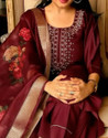 JDENTERPRISS Embroidered Kurta Churidar Dupatta Set
