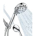 JDO Shower Head with Handheld, High Pressure Handheld Shower Head 9 Settings, Detachable Shower Head Set with Stainless Steel Hose and Shower Bracket (Chrome)