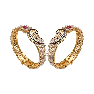 JDX Gold Plated Adjustable Gand Bracelet for