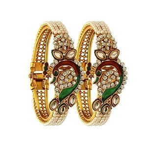 JDX Gold Plated Adjustable Gand Bracelet for