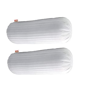 jdx microfibre round bolster bedsofadiwan pillow  light soft amp fluffy for neck amp back support  washable breathable durable   1534 x 3434 polyester off white