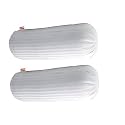 JDX Microfibre Round Bolster Bed/Sofa/Diwan Pillow | Light, Soft &amp; Fluffy for Neck &amp; Back Support | Washable Breathable, Durable | | [15" x 34"] Polyester… (Off White)
