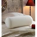 JDX Microfibre Round Bolster Bed/Sofa/Diwan Pillow | Light, Soft & Fluffy for Neck & Back Support | Washable Breathable, Durable | White, Pack of 1 [15" x 34"]
