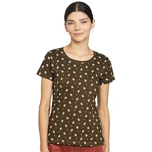 Basic round neck graphic tee