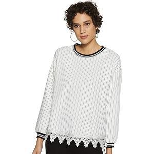 Jealous 21 Womens Striped Regular Fit T-Shirt
