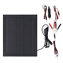 Jeanoko Portable Solar Panel Charger 6W 16V High Efficiency Solar Battery Maintainer for Car Motorcycle Boat RV Trailer, Scratch Design
