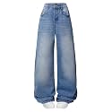 Jeans for Girls Baggy Wide Leg High Waisted Y2K Denim Pants 7-14Y