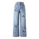 Jeans for Girls Baggy Wide Leg High Waisted Y2K Denim Pants 7-14Y