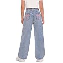 Jeans for Girls Baggy Wide Leg High Waisted Y2K Denim Pants 7-14Y