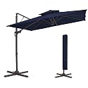 JEAREY 11x11 ft 2-Tier Cantilever Patio Umbrella, Outdoor Offset Umbrella