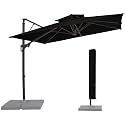 JEAREY 9x9 ft 2-Tier Cantilever Patio Umbrella, Outdoor Offset Umbrella