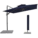 JEAREY 9x9 ft 2-Tier Cantilever Patio Umbrella, Outdoor Offset Umbrella