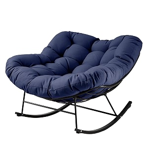 JEAREY Papasan Rocking Chair Outdoor Oversized Egg