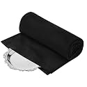 Jecery 1.1 Yard Anti Tarnish Silver Cloth by the Yard, Black