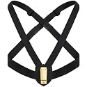 Jecery 1 Set Double Strap Flag Carrier Harness for Parade,Black, Gold