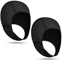 Jecery 2 Pcs Neoprene Diving Hood Thermal Wetsuit Hood Cap Swim Caps with Chin Straps Snorkeling Neoprene Surf Beanie 2.5 mm Diving Headgear for Men Women Sailing Water Sports