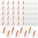 Jecery 200 Lightning Helmet Stickers, Clear Print Orange, Lightning