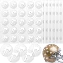Jecery 200 Lightning Helmet Stickers, White on Clear, Softball Letter