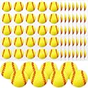 Jecery 200 Pcs Baseball Softball Helmet Decal, Yellow, Softball Simple