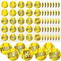 Jecery 200 Pcs Baseball Softball Helmet Decal, Yellow, Letter Style