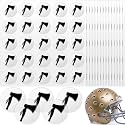 Jecery 200 Pcs Football Helmet Decals Black on Clear Hatchet