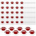 Jecery 200 Pcs Football Helmet Stickers Vinyl Decals, Dark Red