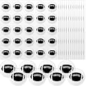 Jecery 200 Pcs Helmet Stickers 1.1 Inch Lightning Bolt Vinyl Decals