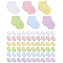 Jecery 60 Pairs Newborn Baby Socks Bulk, Infant Anklets Unisex Cotton
