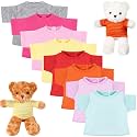 Jecery 8 Pcs Bear Shirts Stuffed Doll Sublimation Clothes Bulk,Light
