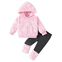 Jecson Toddler Girl Clothes Baby Girl Fleece Hoodie Outfits Thick Thermal Winter Leggings 2Pcs Clothing Sets 6M-4T