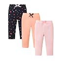 Jecson Toddler Girl Leggings Baby Pants 3 Pack Stretchy Floral Clothes 1-4Y