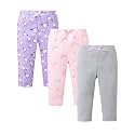 Jecson Toddler Girl Leggings Baby Pants 3 Pack Stretchy Floral Clothes 1-4Y