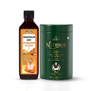 jeena sikho nutritional combo  sea buckthorn juice  nutriroz 33 herbs