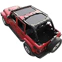 Jeep Wrangler Sun Shade Top for JL 4 Door (2018-2023) Mesh Sunshade Roof