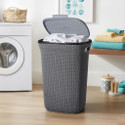 Jefa 55 L Silver Laundry Basket (Plastic)