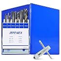 JEFE HEX 18pcs Metric Drill and Tap Set with 1 Piece T-Handle Ratchet Tap Wrench, Tap Range M2.5 * 0.45—M12*1.75, Black and Gold Premium HSS Jobber Length Drill Bits and Hand Plug Taps with Metal Box
