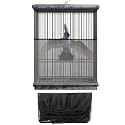 Jeffdad Bird Cage Seed Catcher, Universal Adjustable Birdcage Cover Skirt Bird Cage Net Cover Nylon Guard Net Cover for Parrot Parakeet Macaw Round Square Cages