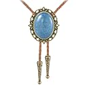 Jeilwiy Bolo Tie for Men Real Stone Westwern Cowboy Ties Silver Bolos Women Leather Necktie Gift for Birthday Christmas