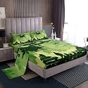 jejeloiu Camo Bed Sheets Set Full Size Camouflage Bed Set Army Theme Deep Pocket Fitted Sheet Military Style Breathable Soft Lightweight Microfiber Green