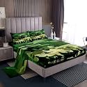 jejeloiu Camo Bed Sheets Set Twin Size Camouflage Bed Set for Kids Boys Girls Army Theme Deep Pocket Fitted Sheet Military Style Breathable Soft Lightweight Microfiber Army Green