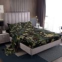 jejeloiu Camouflage Tree Branches Bedding for Girls Boys Kids Twin Size Camo Bed Sheets Set Room Decor Military Style 3 Pieces Sheet with 16 Inch Deep Pockets Breathable Soft Lightweight Microfiber
