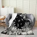 jejeloiu Fall Pumpkin Flannel Fleece Throw Blanket Rustic Baby 30"x40" Farmhouse Autumn Maple Leaves Fleece Throw Blanket Vintage Country for Bed Couch Chair Living Room Black Bedroom Decor