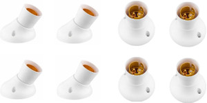 jelectricals angle batten deluxe mix bulb holder pack of 8 plastic light socket