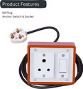 JELECTRICALS Brown (1+1) Heavy Duty Extension 1  Socket Extension Boards